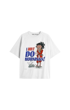 Kalic Studio Betty Boop Oversize T-shirt Beyaz Çok Renkli Kalic Studio Betty Boop Oversize T-shirt Beyaz Çok Renkli