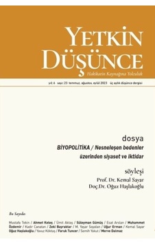 Yetkin Düşünce 23.sayı Temmuz-eylül 2023 Yetkin Düşünce 23.sayı Temmuz-eylül 2023