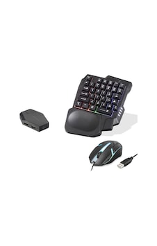 Mobil Oyun Klavye Mouse Dönüştürücü Seti Rgb Siyah Nd762 Mobil Oyun Klavye Mouse Dönüştürücü Seti Rgb Siyah Nd762