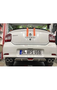 Renault Clio Symbol Arka Tampon Çift Egzozlu Difüzör - Difizör Renault Clio Symbol Arka Tampon Çift Egzozlu Difüzör - Difizör