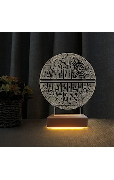 Ölüm Yıldızı 3D Star Wars Led Lamba Çocuk Odası Gece Lambası Ölüm Yıldızı 3D Star Wars Led Lamba Çocuk Odası Gece Lambası