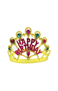 Mey İthalat Altın Renk Happy Birthday Yazılı Doğum Günü Tacı 60 Cm Mey İthalat Altın Renk Happy Birthday Yazılı Doğum Günü Tacı 60 Cm