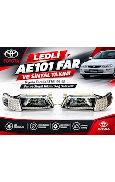 Toyota Corolla Ae101 Kasa 1993-1998 Far+sinyal Takımı Ledli.. Takım Toyota Corolla Ae101 Kasa 1993-1998 Far+sinyal Takımı Ledli.. Takım