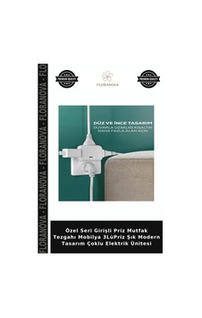 Özel Seri Girişli Priz Mutfak Tezgahı Mobilya 3lüpriz Şık Modern Tasarım Çoklu Elektrik Ünitesi