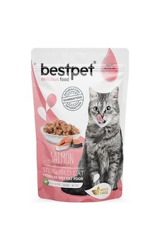 Bestpet Somonlu Kısırlaştırılmış Yetişkin Kedi Maması 85 G Bestpet Somonlu Kısırlaştırılmış Yetişkin Kedi Maması 85 G