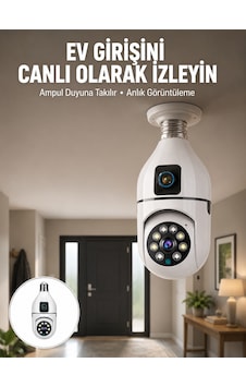1080p Wifi Ampul Güvenlik Kamerası Gece Görüş & Uzaktan Erişim Yeni Nesil - Lisinya Standart 1080p Wifi Ampul Güvenlik Kamerası Gece Görüş & Uzaktan Erişim Yeni Nesil - Lisinya Standart