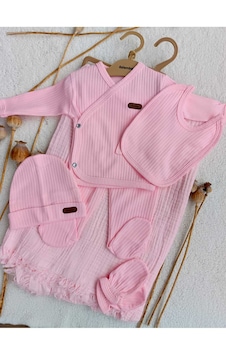 Bilge Trend Pembe 4 Kat Müslin Battaniyeli 6 Parça Hastane Çıkışı Pembe Bilge Trend Pembe 4 Kat Müslin Battaniyeli 6 Parça Hastane Çıkışı Pembe