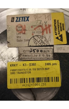Fmmt2369ta 0.2a 15v Sot23 Smd Transistör 100 Adet Fmmt2369ta 0.2a 15v Sot23 Smd Transistör 100 Adet
