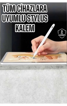 Dokunmatik Kalem Beyaz Şarjlı Yedek Uçlu Android Ve İos Uyumlu - Htctduczunıversalkalem3 Dokunmatik Kalem Beyaz Şarjlı Yedek Uçlu Android Ve İos Uyumlu - Htctduczunıversalkalem3