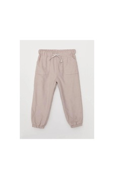 LC Waikiki Lcw Baby Bej Beli Lastikli Basic Kız Bebek Jogger Pantolon
