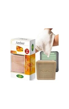 Phytoflora Organik Amber Özlü Sabun + Kese ve Sabunluk 125 G