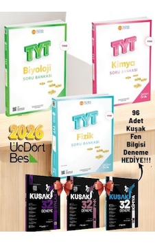 345-2026 Tyt Fizik Kimya Biyololoji Soru Bankası Fen Bilimleri Sayısal Set+tyt 96 Deneme Set Hediye 345-2026 Tyt Fizik Kimya Biyololoji Soru Bankası Fen Bilimleri Sayısal Set+tyt 96 Deneme Set Hediye