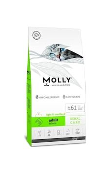 Molly Light Sterilised Somonlu Kısırlaştırılmış Yetişkin Kedi Maması 15 KG Molly Light Sterilised Somonlu Kısırlaştırılmış Yetişkin Kedi Maması 15 KG