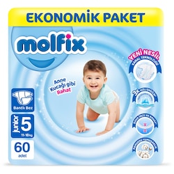 Molfix Bebek Bezi 5 Beden Junior Ekonomik Paket 60 Adet