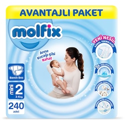 Molfix Bebek Bezi 2 Beden Mini Avantajli Paket 240 Adet - Molfix