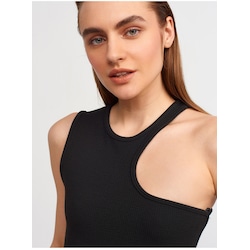 9136 Fitilli Mini Elbise-siyah