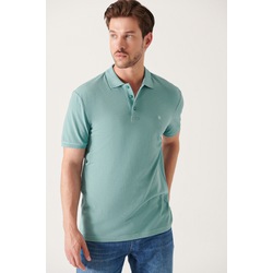 Avva Erkek Su Yesili 0 Pamuk Serin Tutan Standart Fit Normal Kesim Polo Yaka T-Shirt E001004