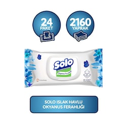 Solo Okyanus Ferahligi Islak Havlu Mendil 24 X 90'Li - Solo