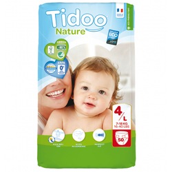 Tidoo Hipoalerjenik-Ekolojik Bebek Bezi 7-18 KG 4 Numara Jumbo Maxi 50 Adet