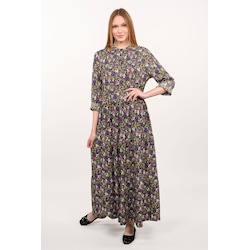 Alexandergardi Yakasi Patli Uzun Kollu Desenli Elbise B21-702000 001