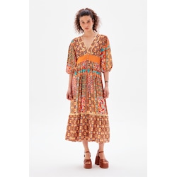 Adl Impala V Yaka Desenli Elbise 12442235000 12442235000204