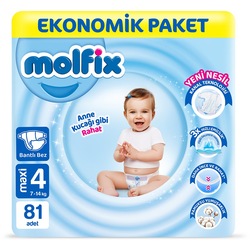 Molfix Bebek Bezi 4 Beden Maxi Ekonomik Paket 81 Adet - Molfix