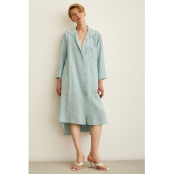 Tek Cepli Gömlek Elbise Mint