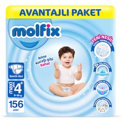 Molfix Bebek Bezi 4  Beden Maxi Plus Avantajli Paket 156 Adet
