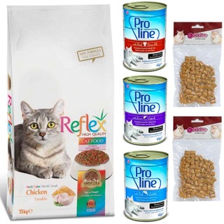 Reflex Multi Color Tavuklu 15 Kg Proline Konserve 3 X 415 G Quick Paw Tavuklu Kedi Odul Mamasi 2 X 50 G Fiyatlari Ve Ozellikleri