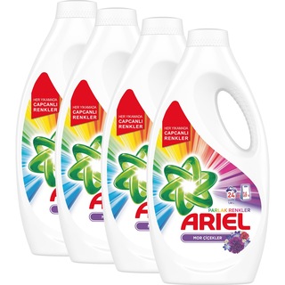 Ariel Mor Cicekler Renkliler Icin Sivi Camasir Deterjani 24 Yikama 4 X 1560 Ml Fiyatlari Ve Ozellikleri