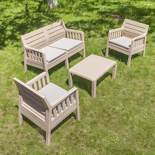 Lara 2+1+1 S Bahçe Balkon Takımı - Cappucino Kahverengi