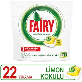 Fairy Hepsi Bir Arada Limon Kokulu Bulasik Makinesi Deterjani 22 Tablet Fiyatlari Ve Ozellikleri