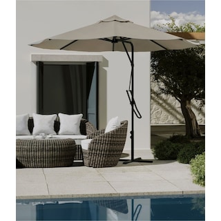 Bahçe Balkon Cafe Şemsiye 290x290 Cm Katlanır Ekru