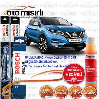 Nissan Qashqai On Ve Arka Silecek Takimi 2014 2018 Bosch Aerotwin