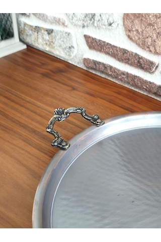 Modabakır Dekoratif Tepsi Eskitme Bakır 45 Cm Model:7898555566