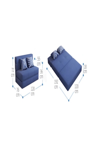 Good Night Twix Çift Kişilik Katlanır Yataklı Tv Koltuğu 120cm Bej