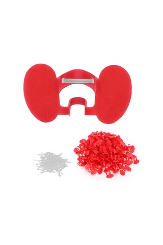 Moveevo Orta Boy İki Asma Tavuk Gözlüğü - Kanat, Yumurta Ve Tavşan Kuyruğu Kırpmayı Engeller - 100 Adet/ Paket Plastik Malzeme