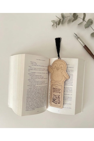 Penguen Figürlü Kitap Ayracı-yerini Koru Ama Asla Gelişmeyi Bırakma