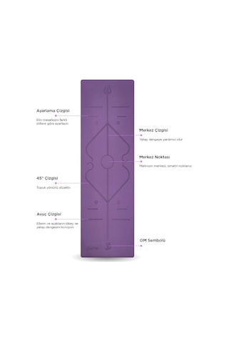 Gymo Hizalamalı 6Mm Tpe Yoga Matı Pilates Minderi Scarlet