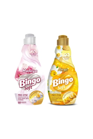 Bingo Soft Konsantre Çamaşır Yumuşatıcısı 1440 Ml Nergis Ve Manolya 2'li Set