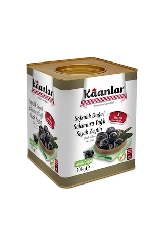 Kaanlar Yağlı Sele 291-320 KB S Siyah Zeytin Teneke 10 KG