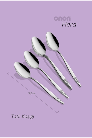 Onon Hera 6 Adet Tatlı Kaşık Takımı