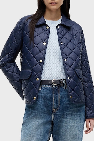 Tommy Hilfiger Slim Fit Cepli Çıtçıtlı Kapitone Mont Kadın Mont Ww0ww50936 C1g Lacivert