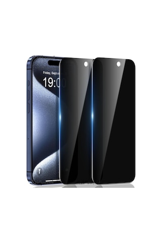 Iphone 15 Plus & Iphone 15 Pro Max Uyumlu Hayalet Ekran Koruyucu Cam Privacy Parlak Ekran Camı Rika