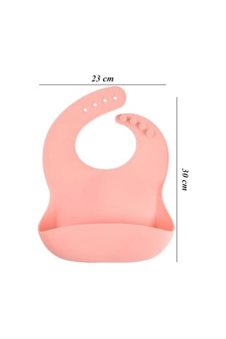 Jojobebek Çocuk Silikon Mama Önlüğü (PEMBE RENK) Pembe