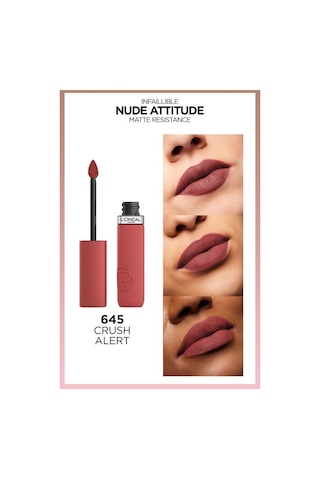 L'Oréal Paris Infaillible Matte Resistance Likit Mat Ruj 645 Crush Alert