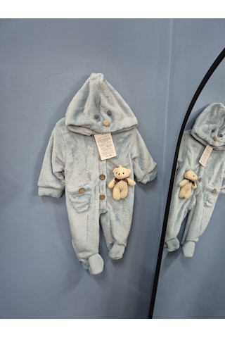 Gunes7 Peluş Bebek Uyku Tulumu Mavi