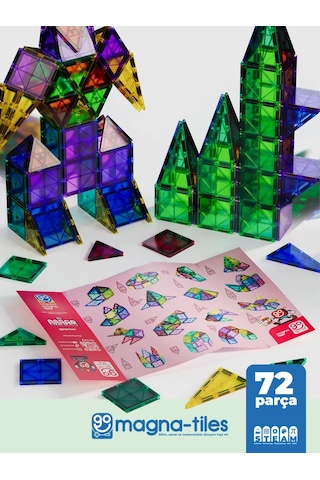 Go Magnetic Series 72 Parça Manyetik Yapı Blokları Original - Mıknatıslı Manyetik Bloklar