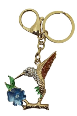 3d Dore Taşlı Sinek Kuşu Anahtarlık Lux