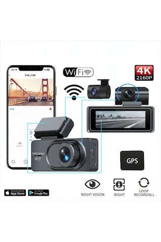 İdragon L50 Ultra Hd Araç İçi Kayıt Cihazı - Görünmez Şık Tasarım, Döngüsel Kayıt Ve Mobil Uygulama Desteği